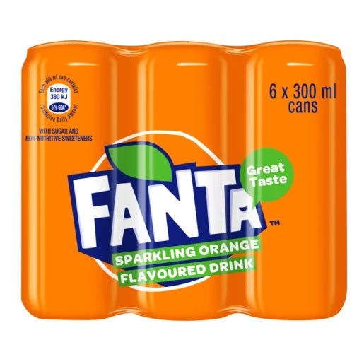 Fanta Orange 300ml 6 Pack