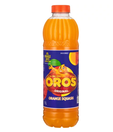Brookes Oros Orange Squash Size: 1Lt