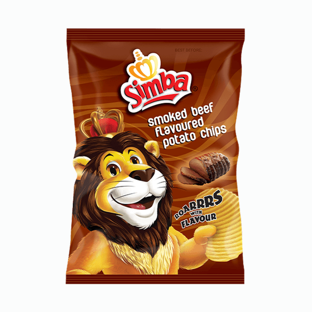 Simba Smoked Beef Flavoured Potato Chips Size: 125g