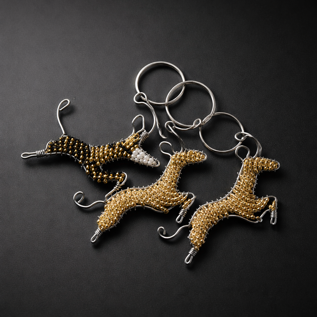 Springbok Presents Beaded Springbok Flat Keyring Handmade in South Africa | South African ...