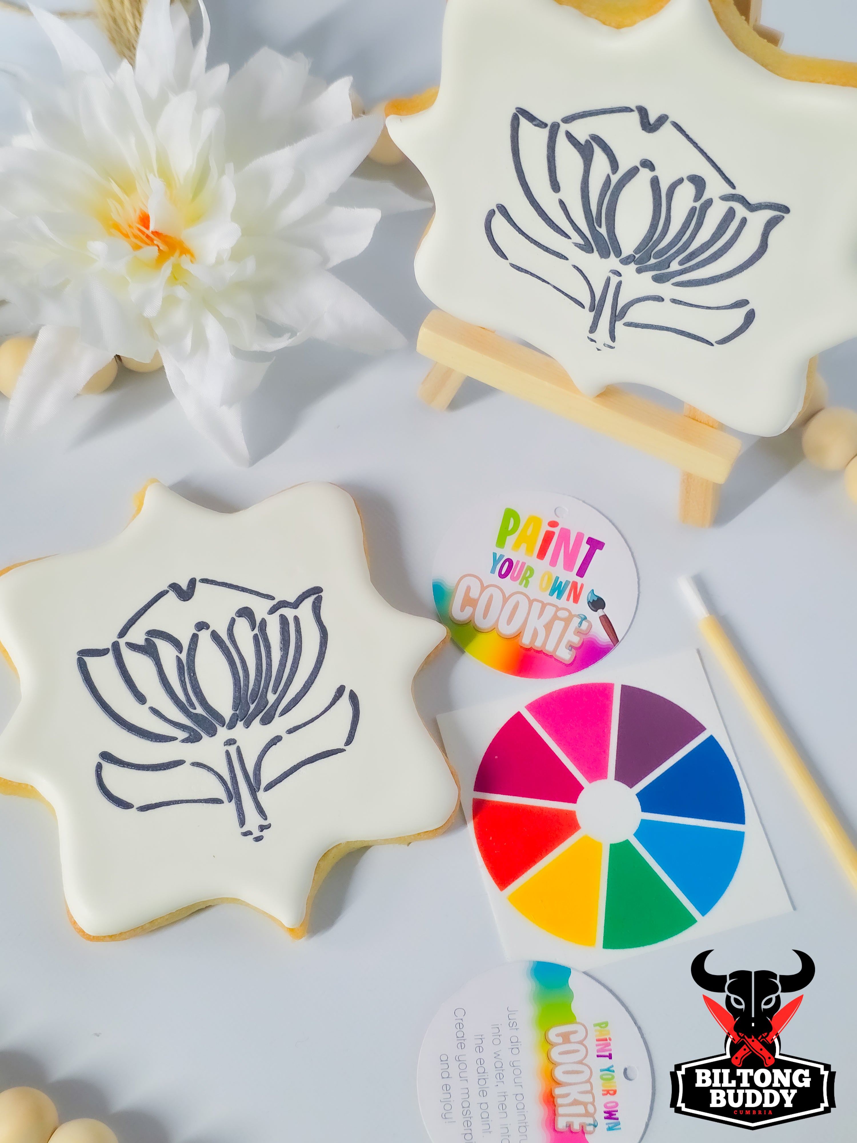 Protea Bloom - Paint Your Own Sugar Cookie