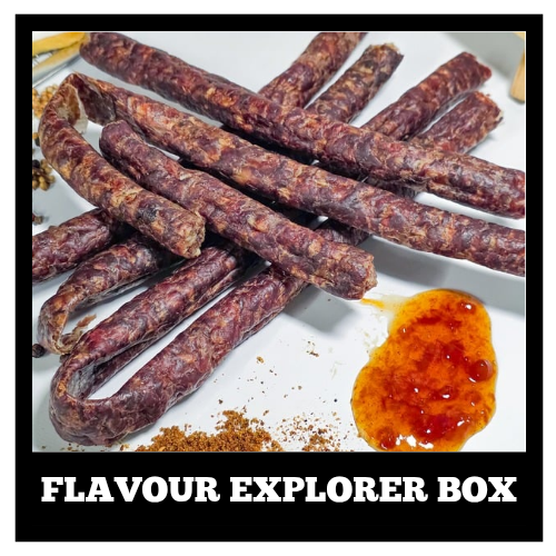 🌍 Flavour Explorer Box Drywors – 5 x 150g Bags