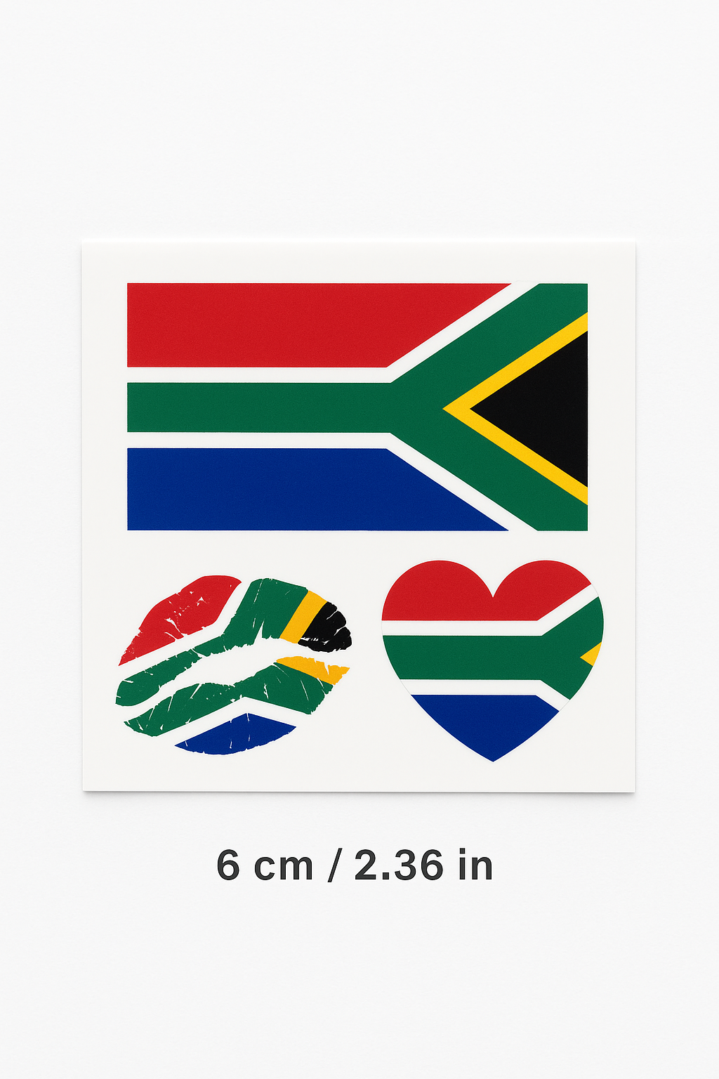 South African Flag Temporary Face Tattoos – 3 Designs