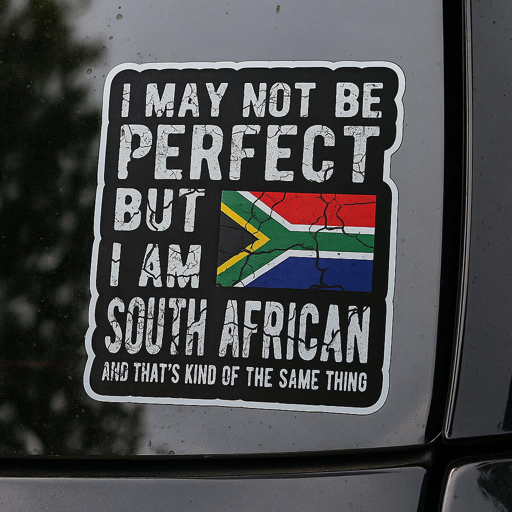I May Not be Perfect Car Sticker