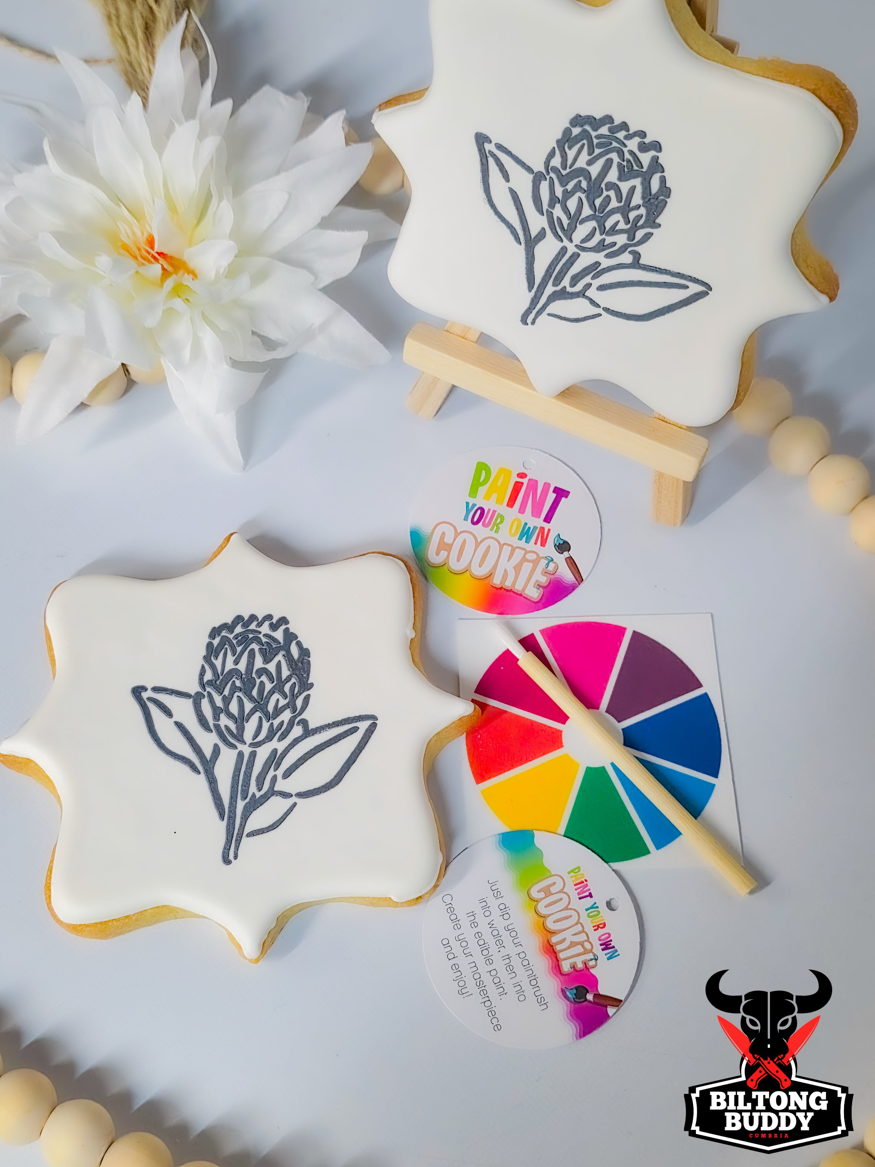 Protea - Paint Your Own Sugar Cookie
