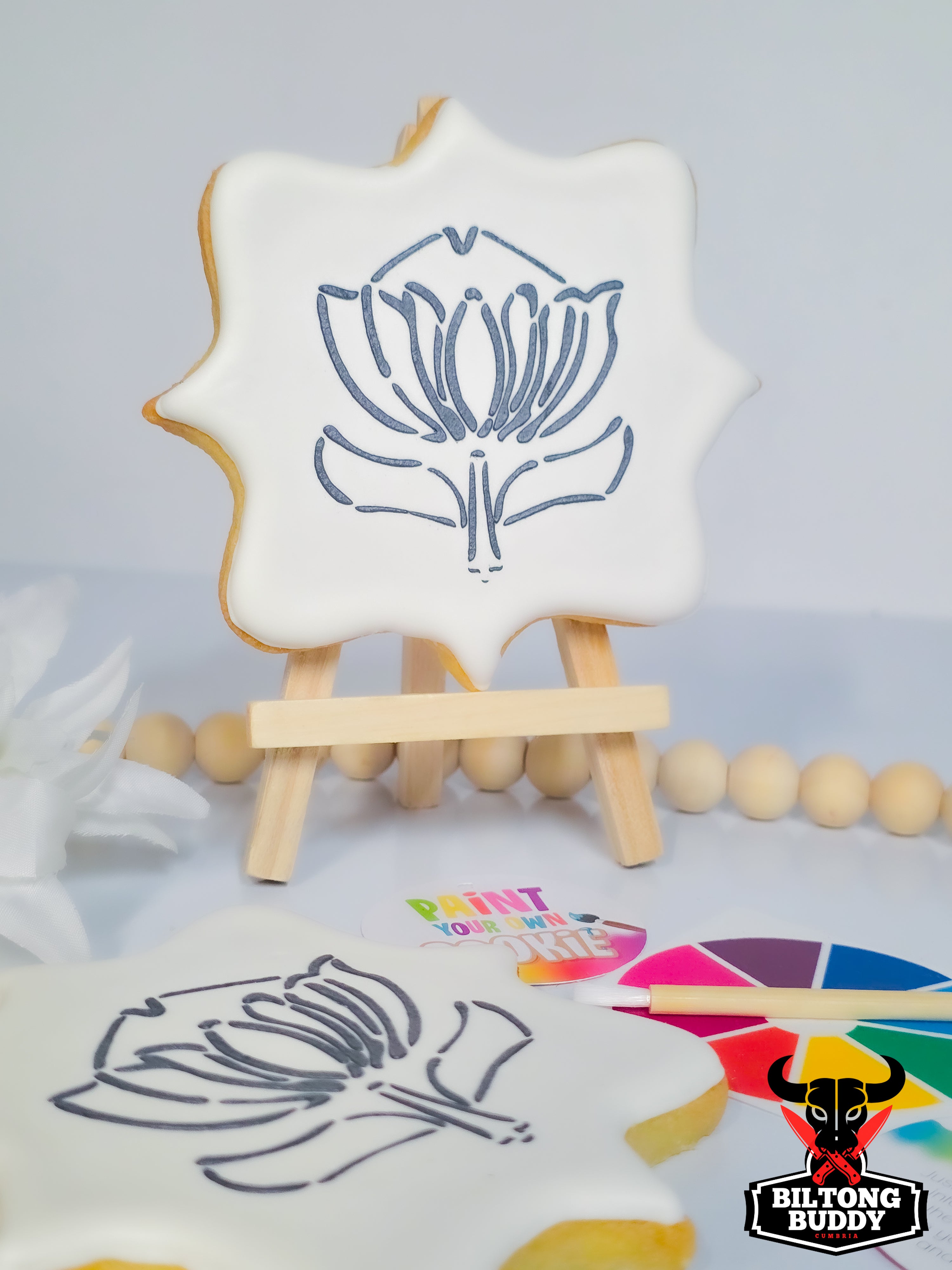 Protea Bloom - Paint Your Own Sugar Cookie