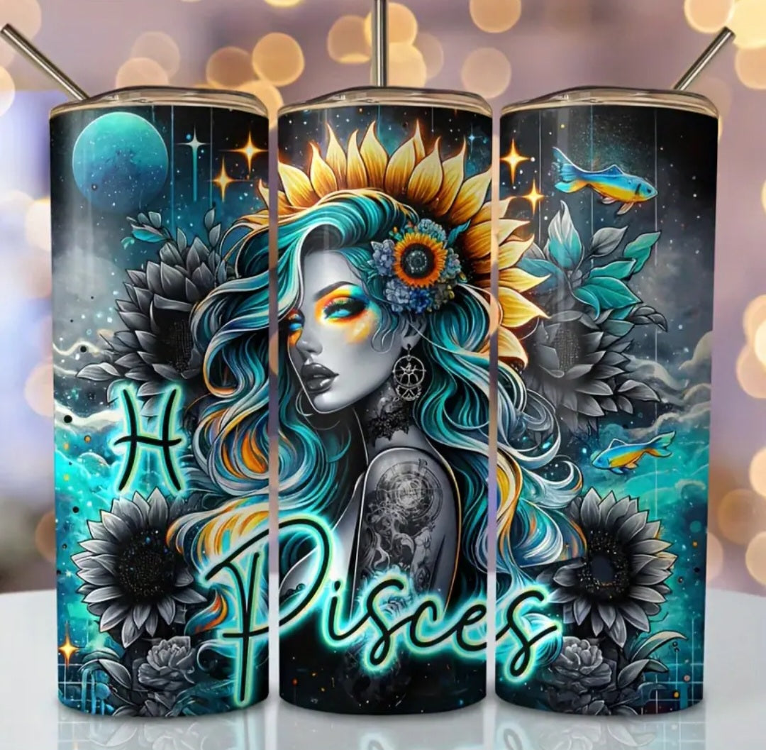 20oz Stainless Steel Flask Pisces