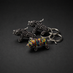 Beaded Warthog 3D Keyring