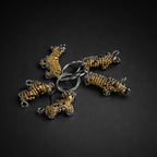 Beaded Wild Dog 3D Keyring