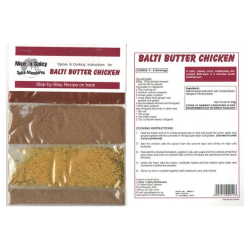 Nice ‘n Spicy Balti Butter Chicken Sachet 15g