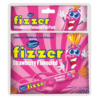 Beacon Strawberry Fizzers 24 Pack Size: 278g