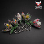 Beaded Protea 3D Keyring