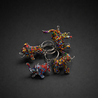 Beaded Elephant 3D Keyring