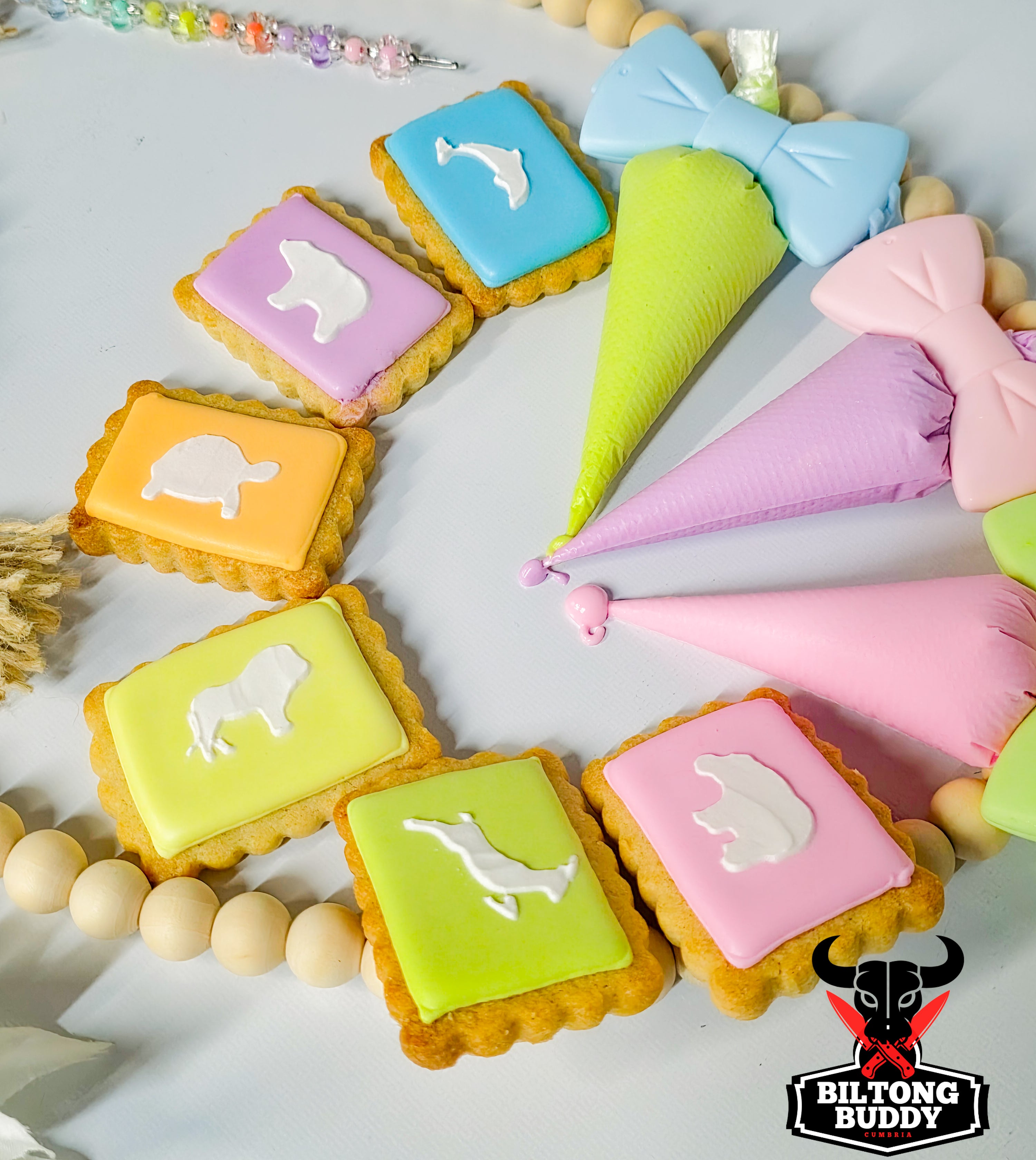 African Iced Zoo Cookies 4's
