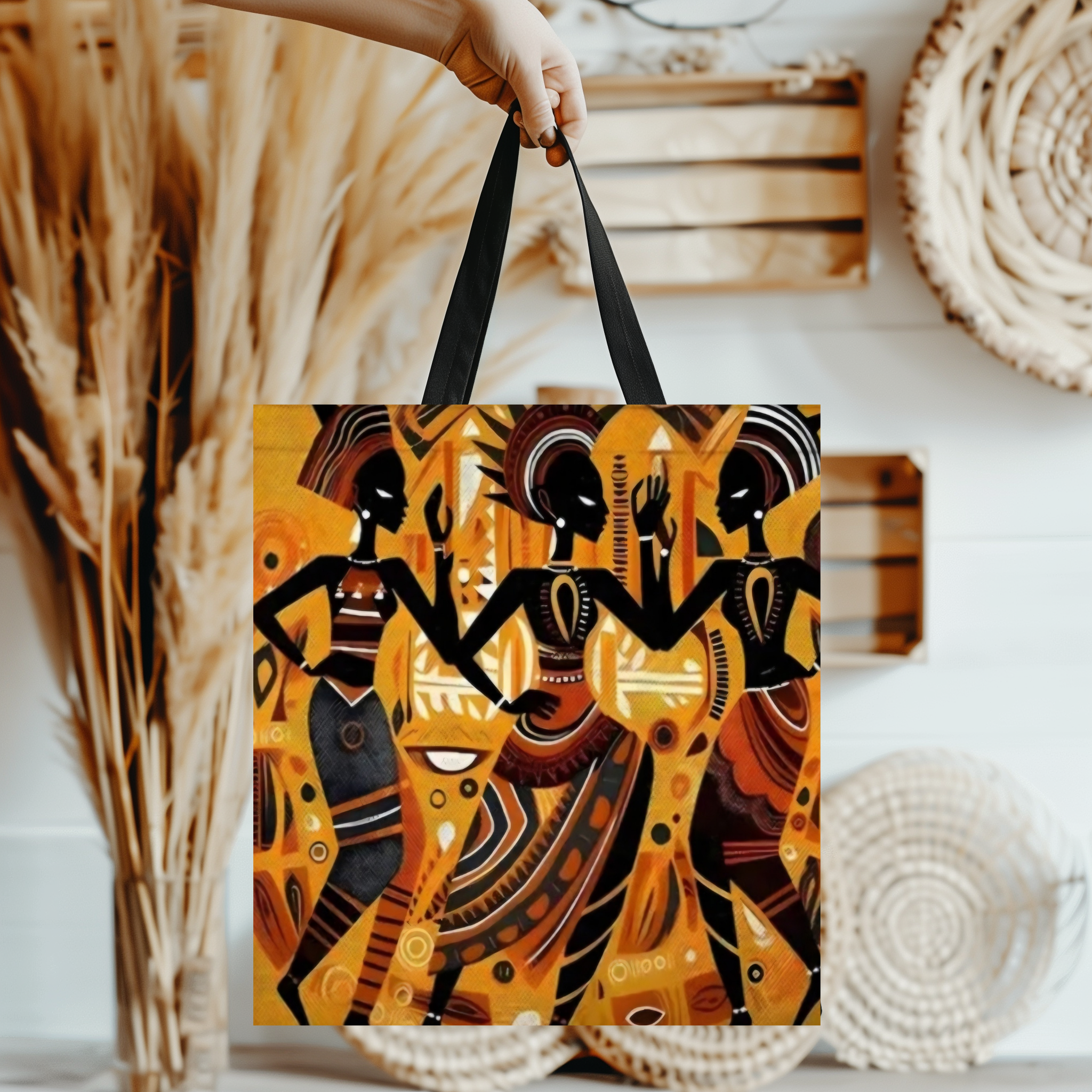 Dancing African Queens Abstract Tote Bag