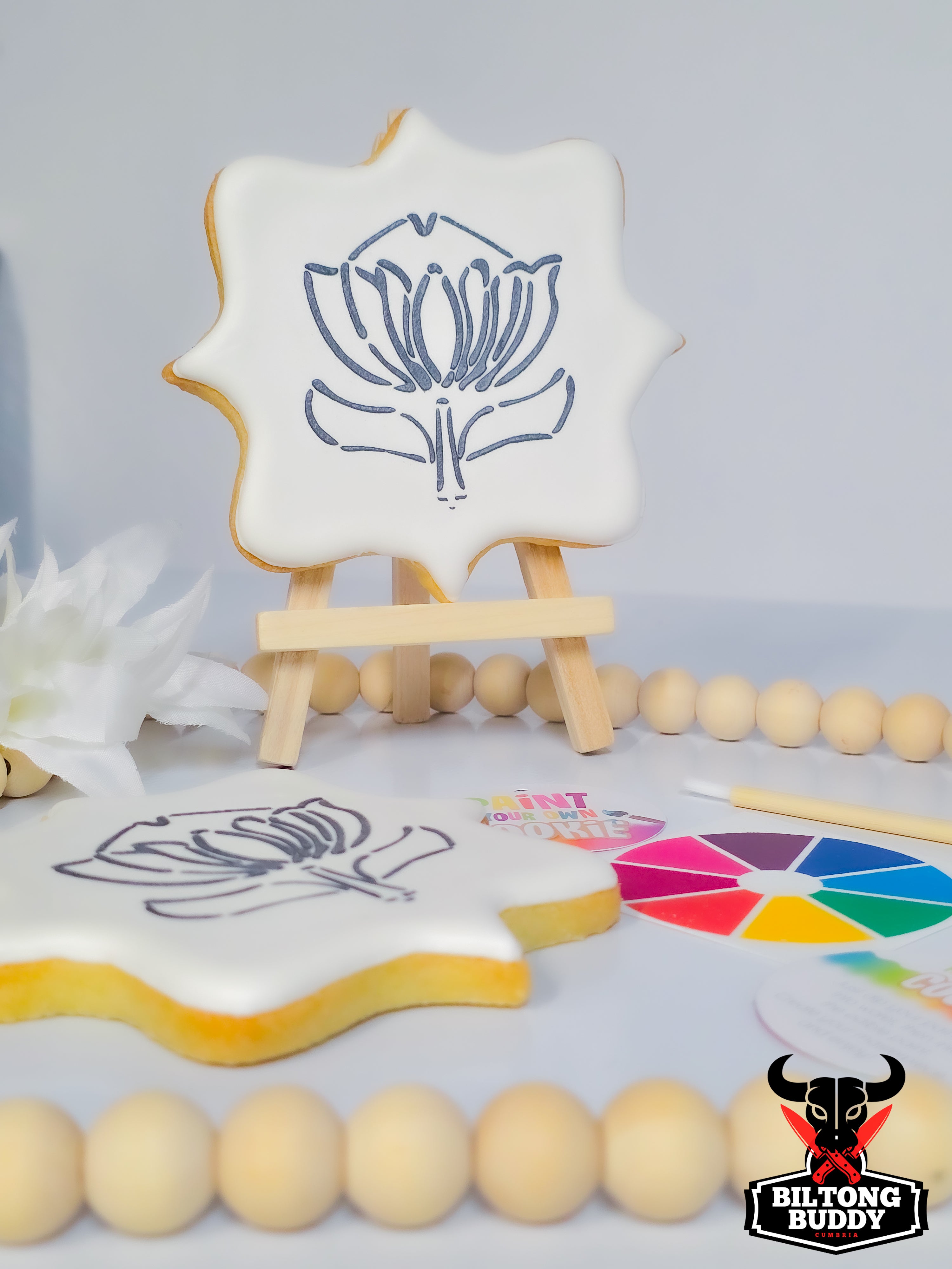 Protea Bloom - Paint Your Own Sugar Cookie