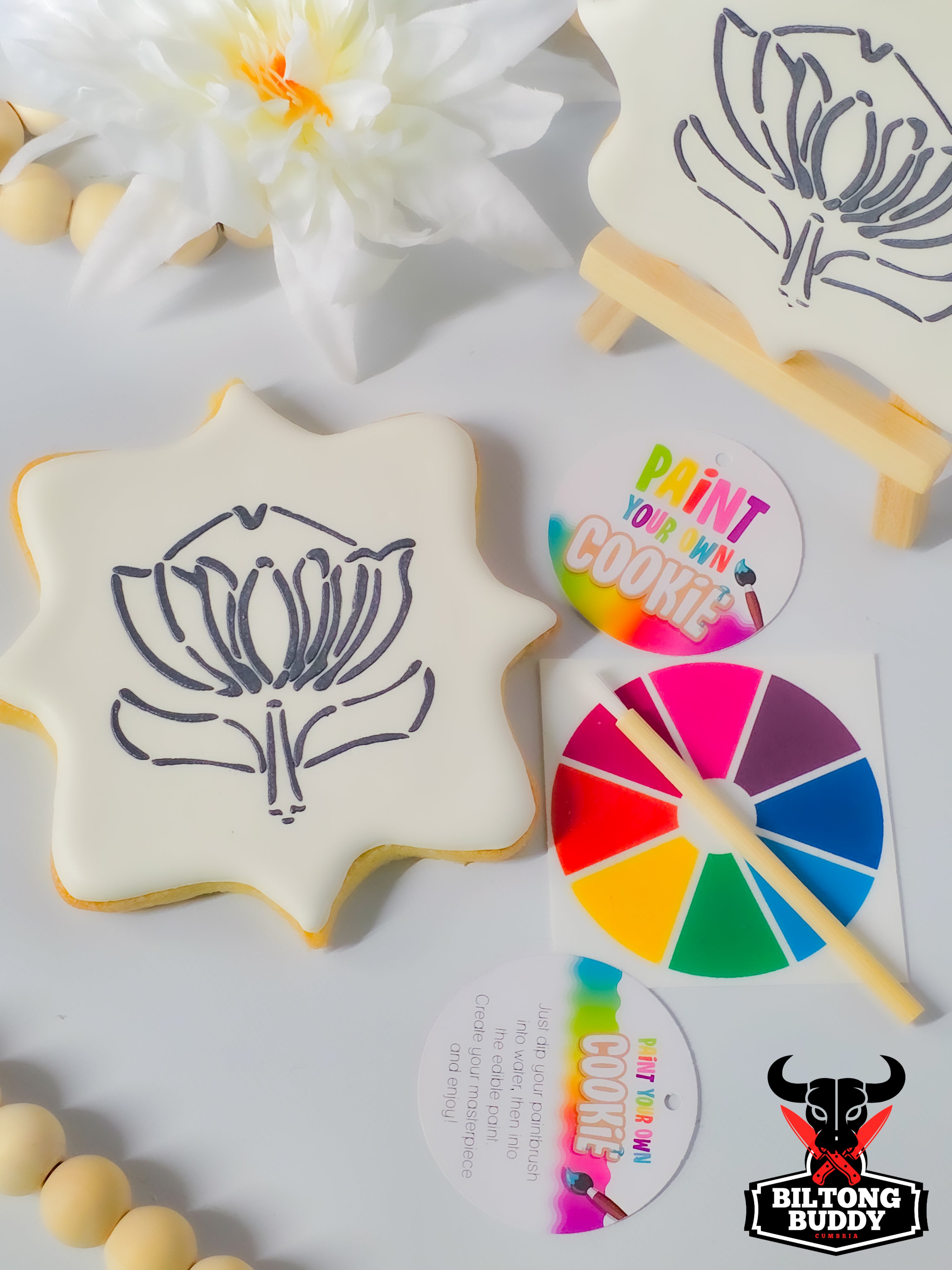 Protea Bloom - Paint Your Own Sugar Cookie