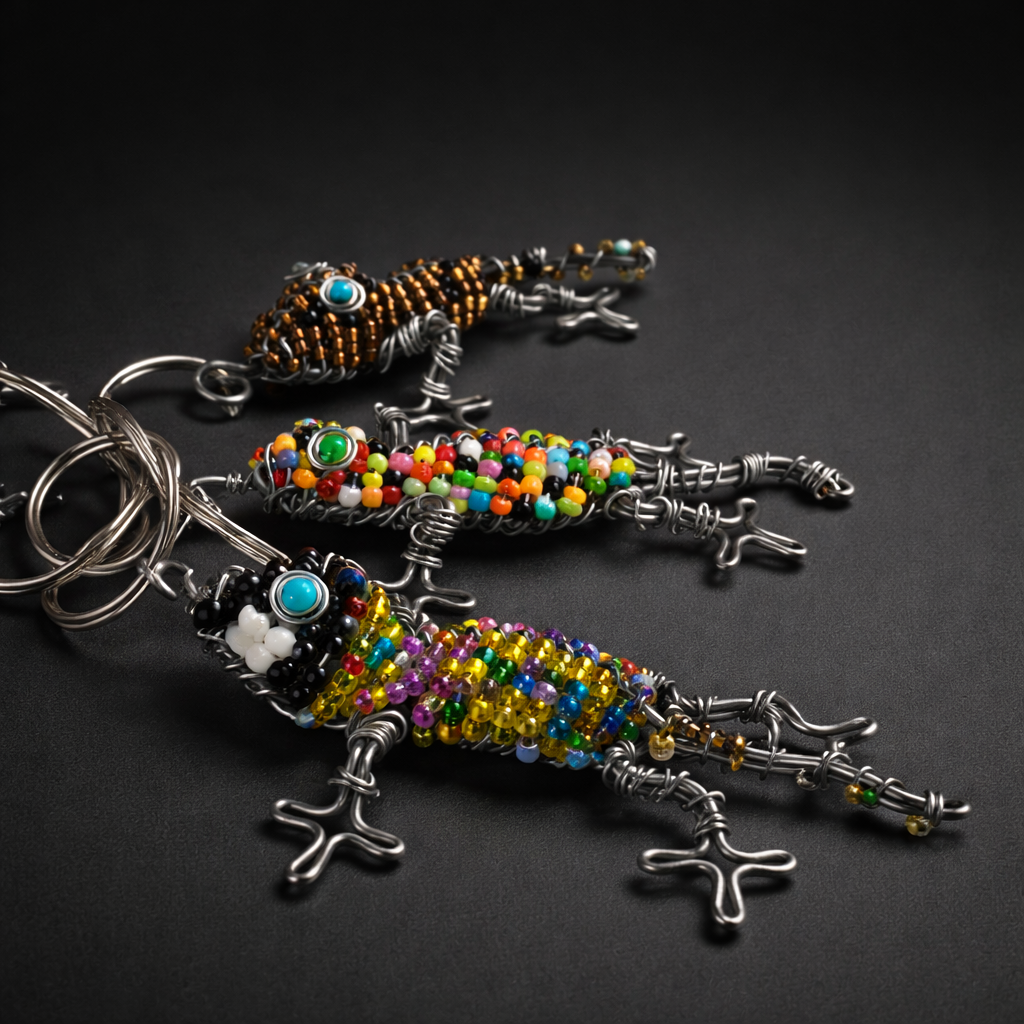 Beaded Lizard 3D Keyring