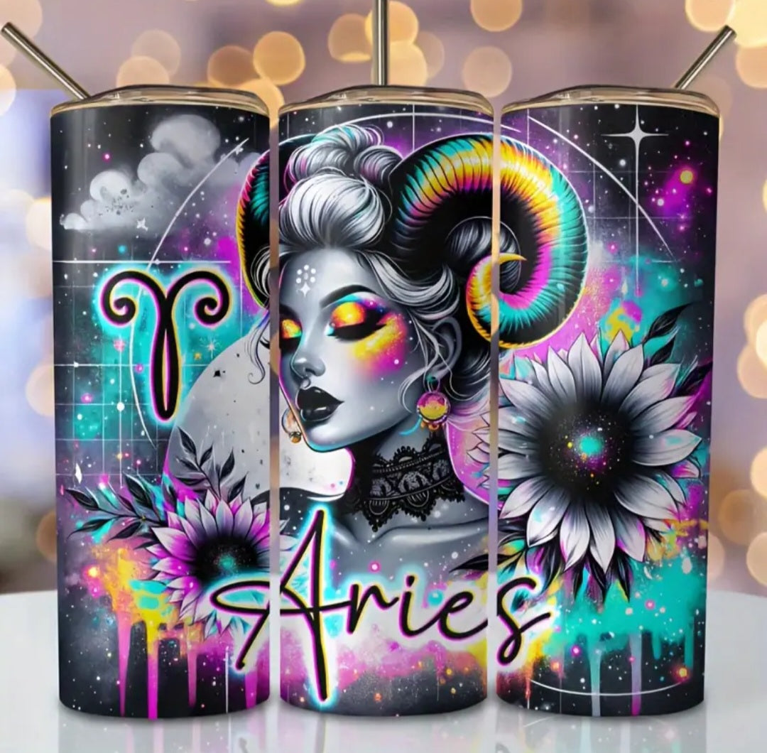 20oz Stainless Steel Flask Aries