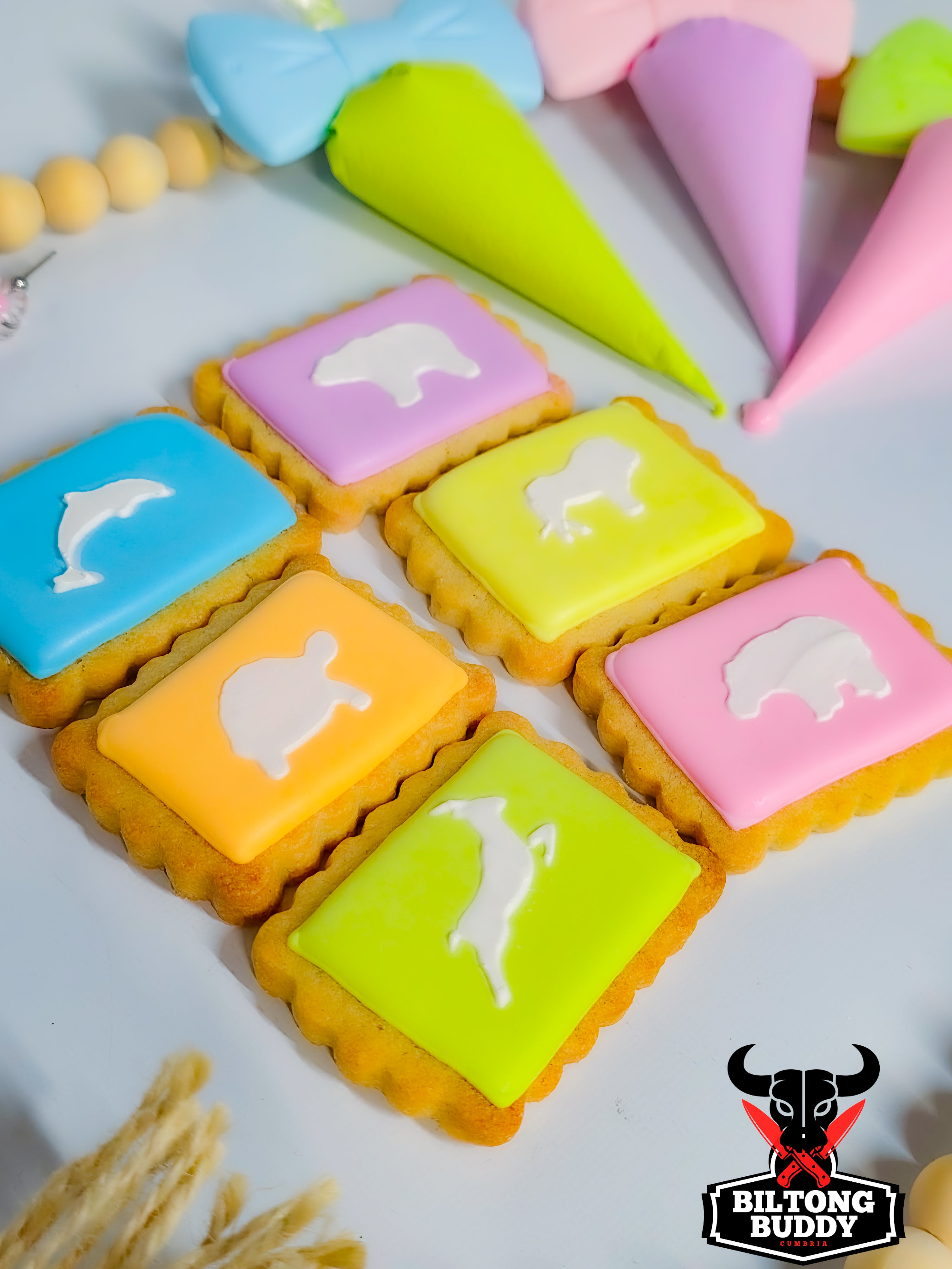 African Iced Zoo Cookies 4's