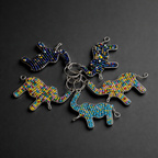 Beaded Elephant Flat Keyring