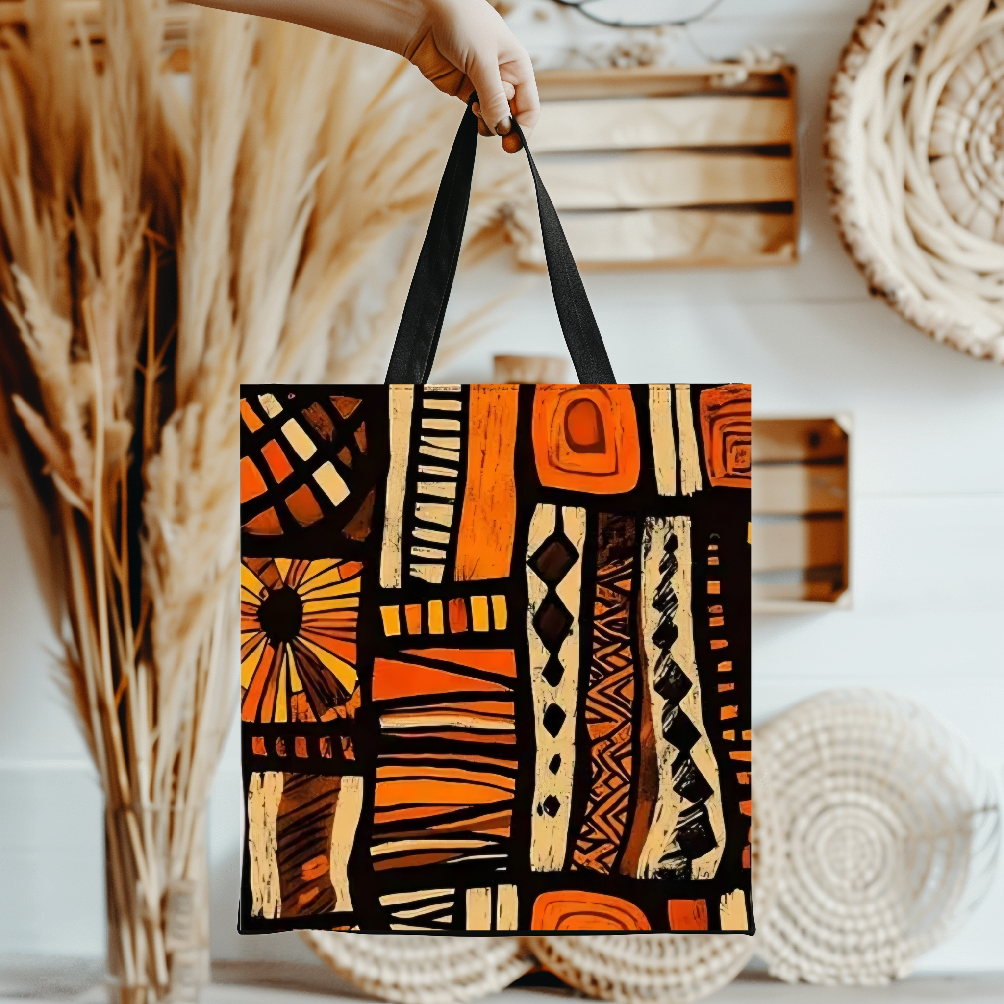 Tribal Geometric Tote Bag