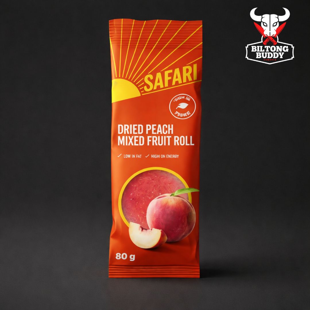 Safari Peach Fruit Roll Size 80g