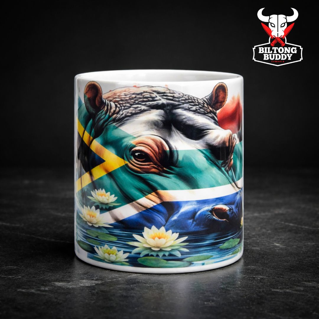 South African Hippo Close up 11oz Coffee Mug