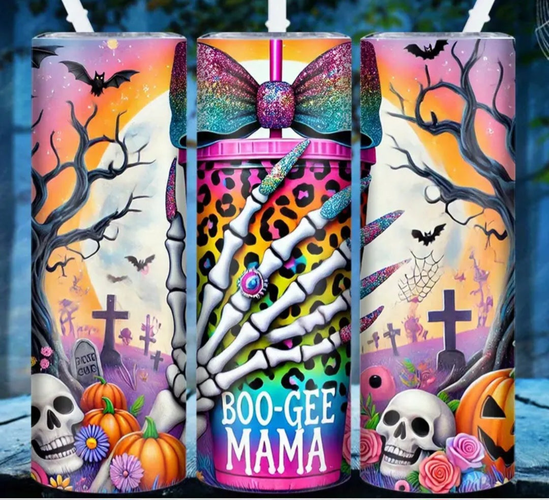 20oz Stainless Steel Flask Halloween Boo- Gee Mama