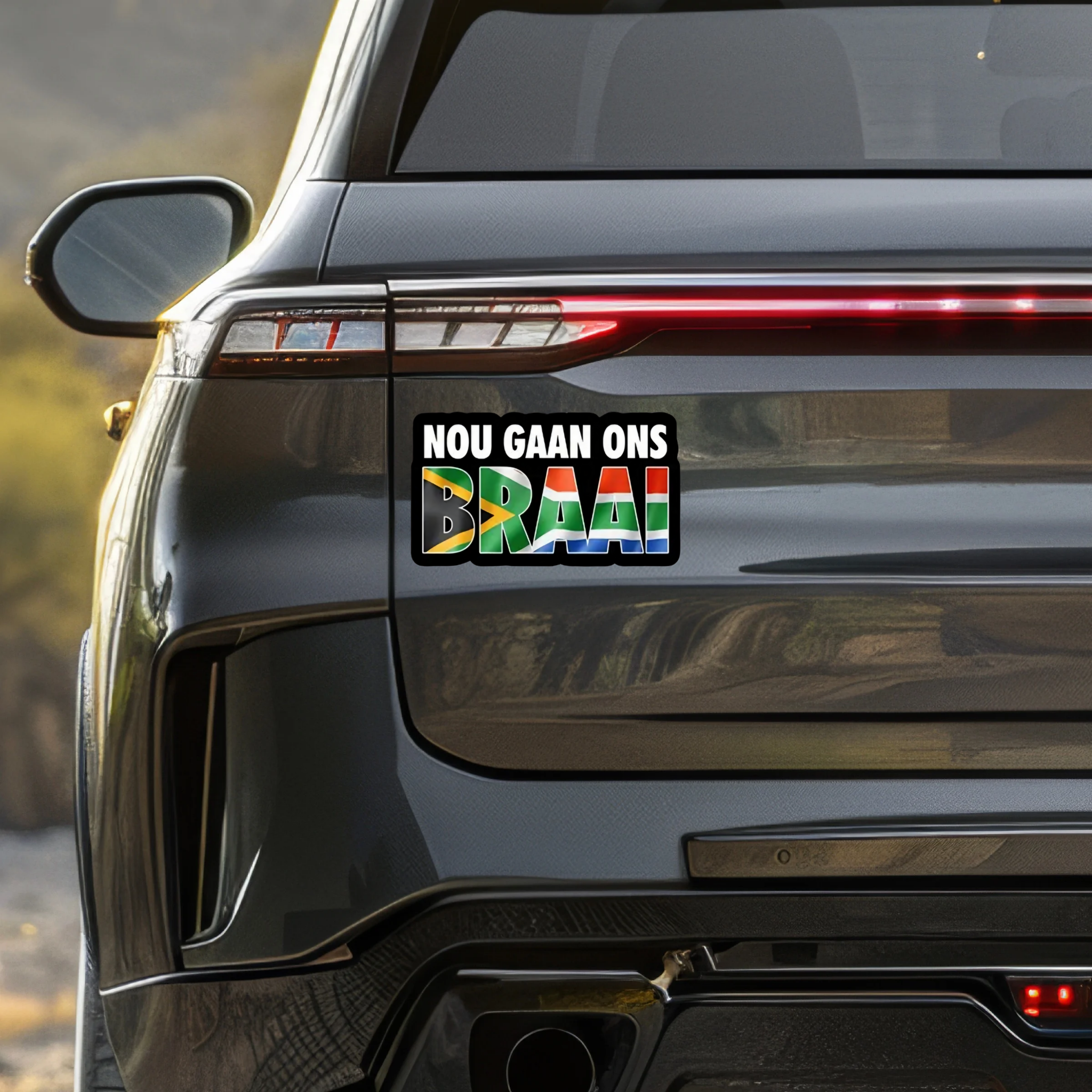 Nou Gaan Ons Braai Car Sticker