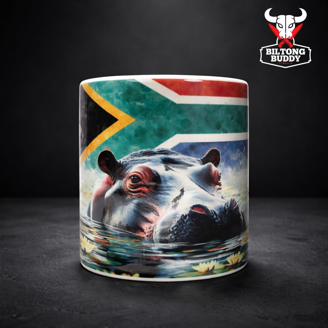 South African Hippo 11oz Coffee Mug