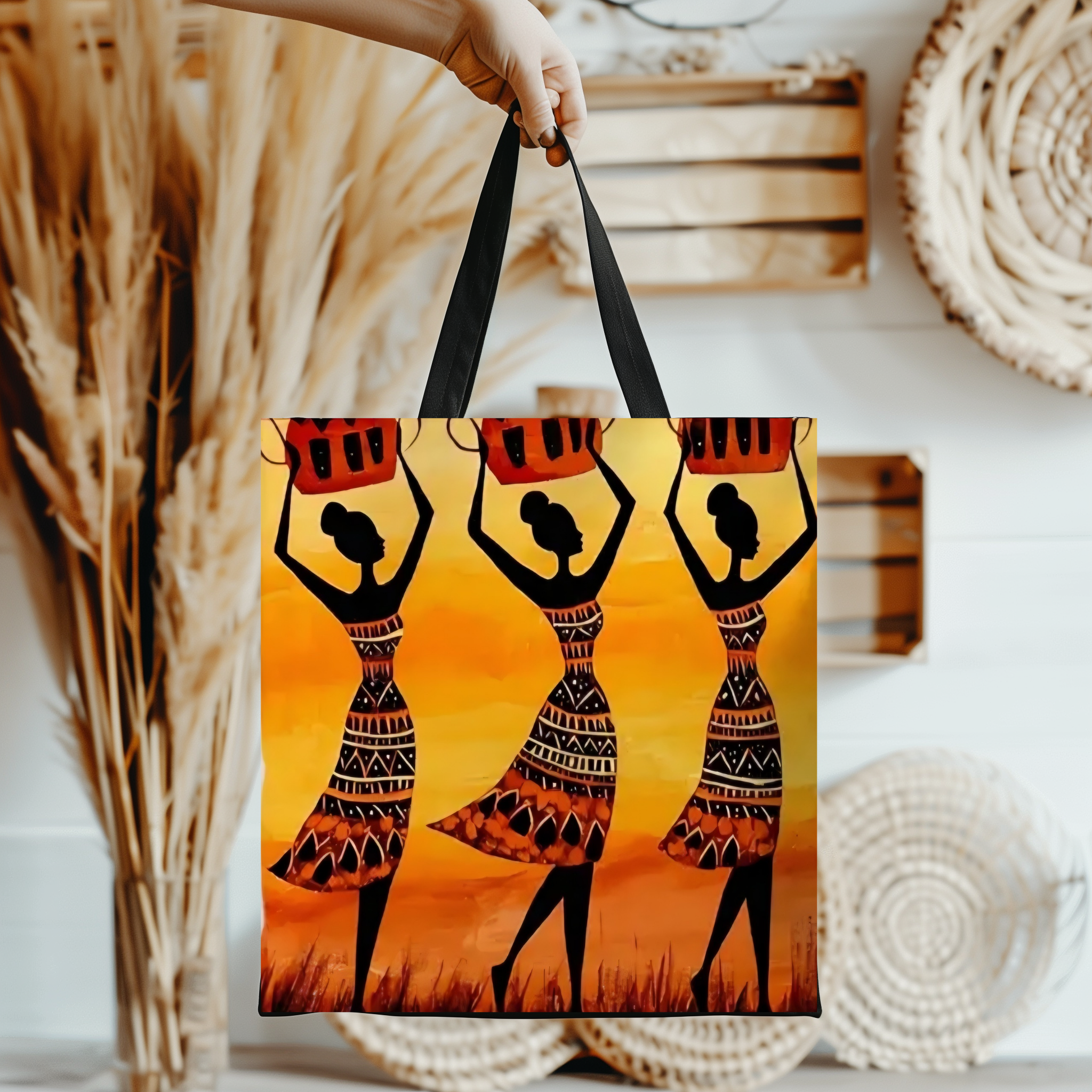 3 Women African Art Tote Bag