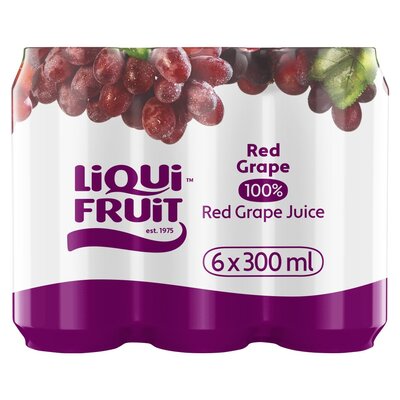Liqui Fruit Red Grape 6x300ml Pack
